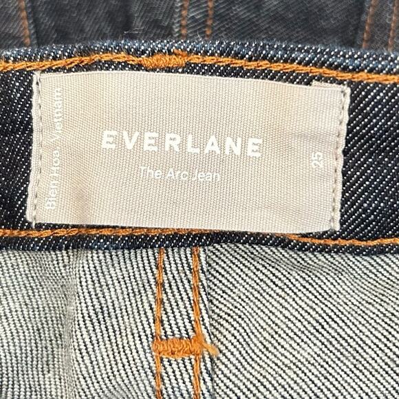 Everlane The Arc Jean High Rise Low Stretch Dark Wash Denim Blue Jeans Size 25 - Picture 6 of 7